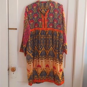 Vibrant flowy print dress